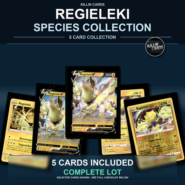 Pokemon TCG Regieleki Species Collection 5 Different Cards