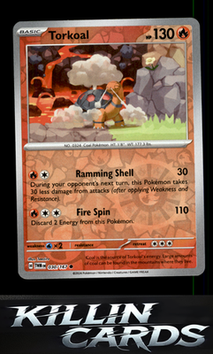Reverse Holofoil Torkoal - 030/167 030/167 Pokemon Common SV06: Twilight Masquer