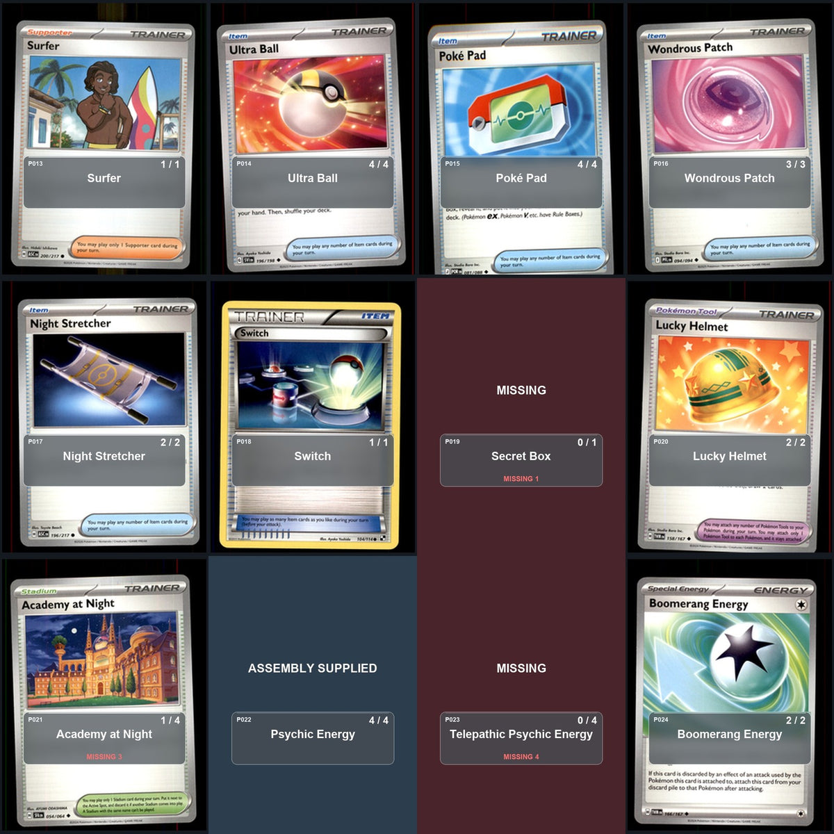Partial Pokemon TCG World Championships 2026 Slowking Decklist 43 Cards Deck