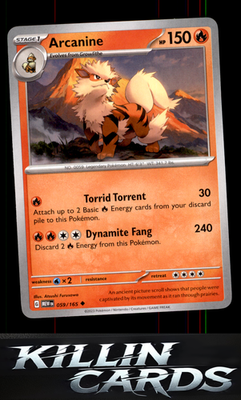 Arcanine 059/165 Pokemon Uncommon SV: Scarlet & Violet 151 Card NM