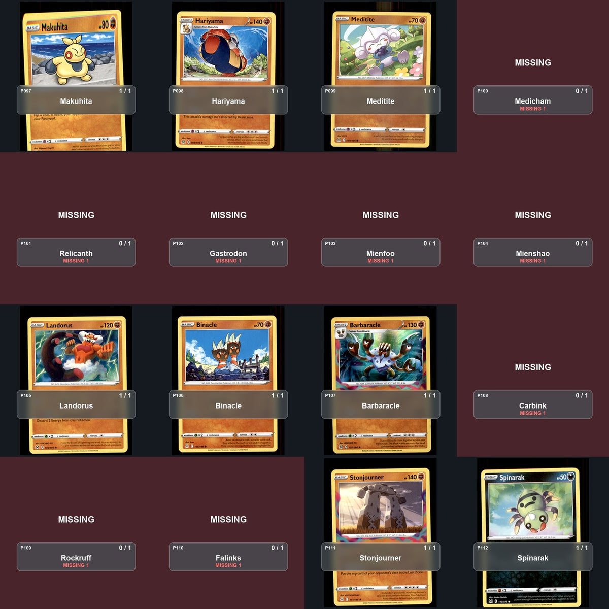 Pokemon TCG SWSH11: Lost Origin Partial Master Set Lot 189 Cards Master Set