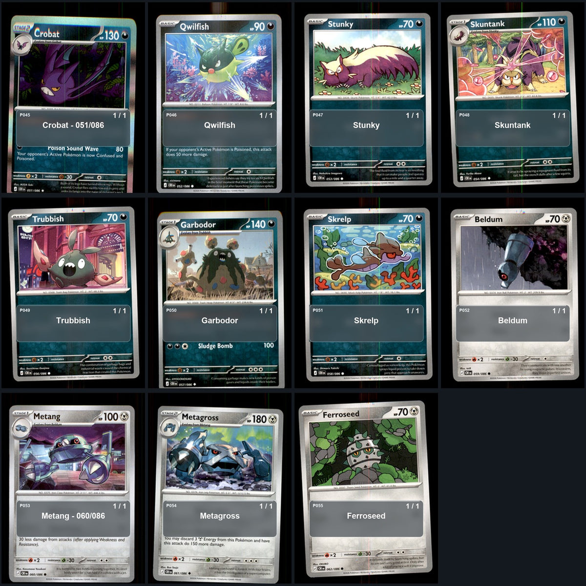 Pokemon TCG ME04: Chaos Rising C/UC/R Standard Set 68 Cards