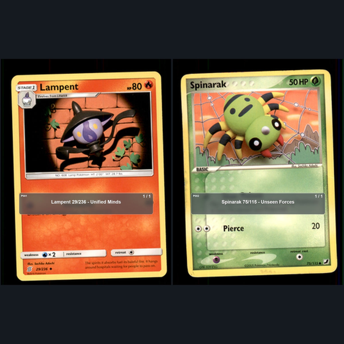 Pokemon TCG Sachiko Adachi Artist Collection 2 Cards Lot