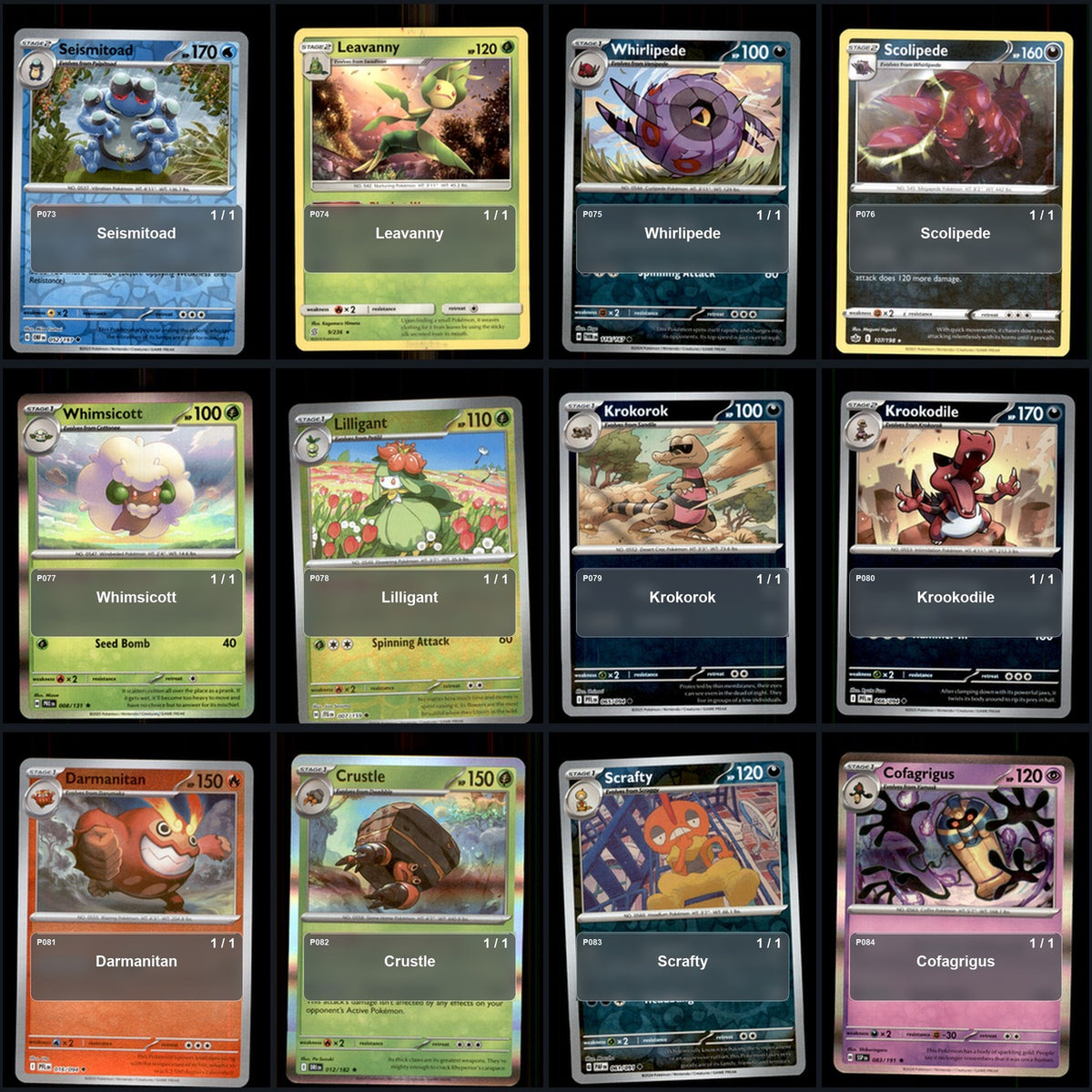Pokemon TCG Generation 5 Unova Pokemon Pokedex Set 155 Cards Collection