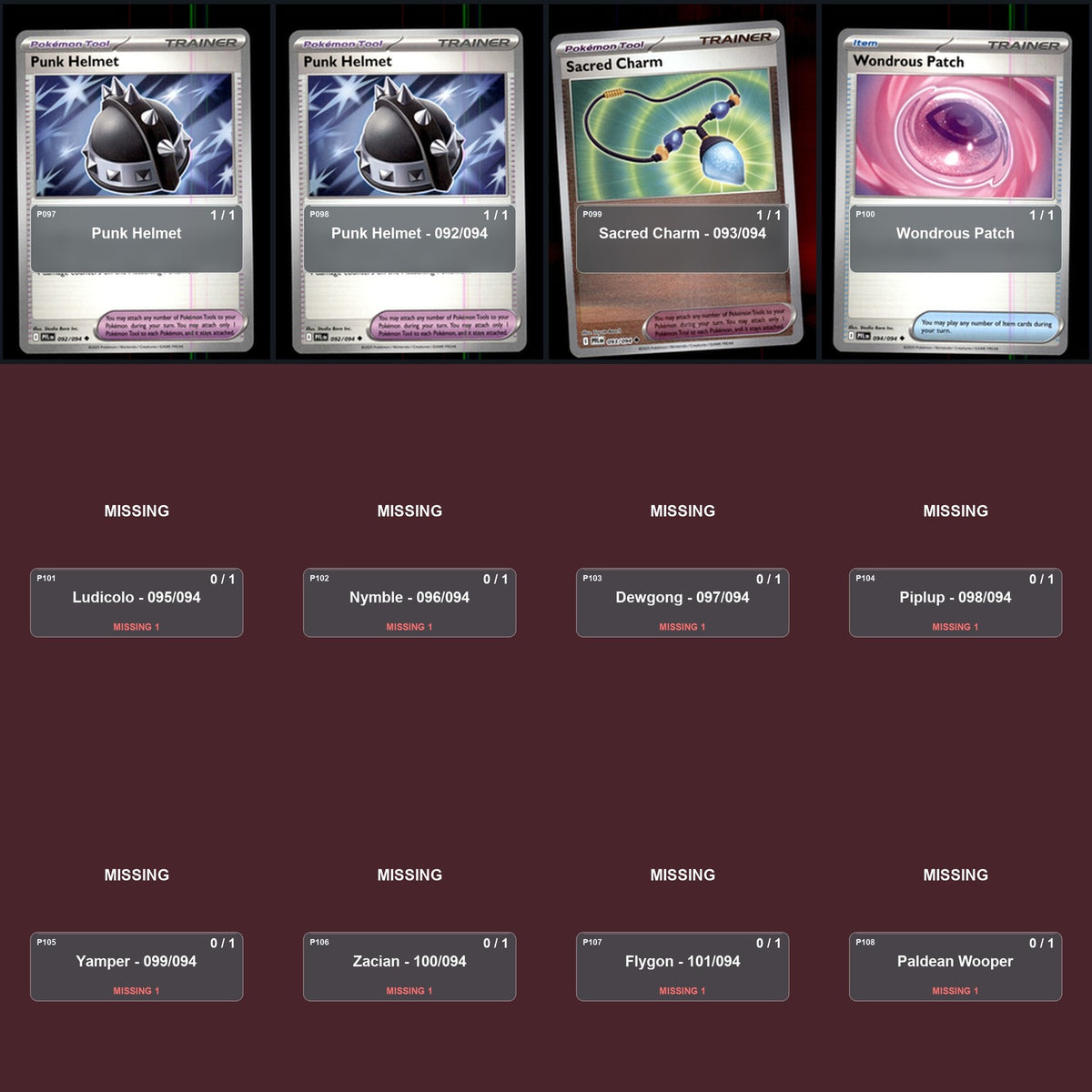 Pokemon TCG ME02: Phantasmal Flames Partial Master Set Lot 145 Cards Master Set