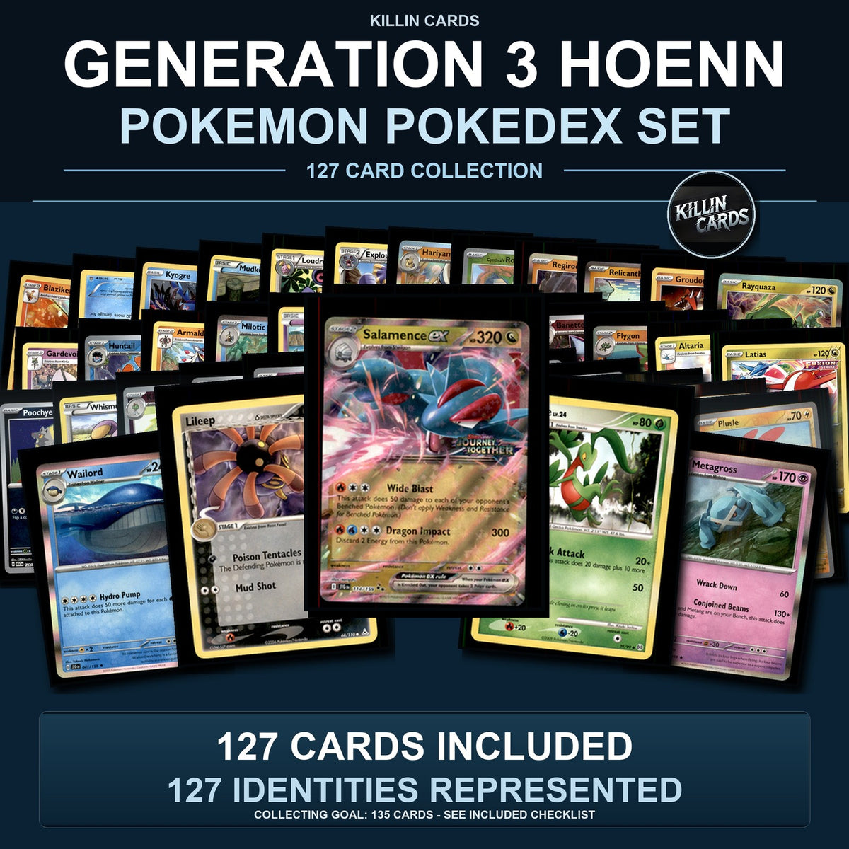 Pokemon TCG Generation 3 Hoenn Pokemon Pokedex Set 127 Cards Collection