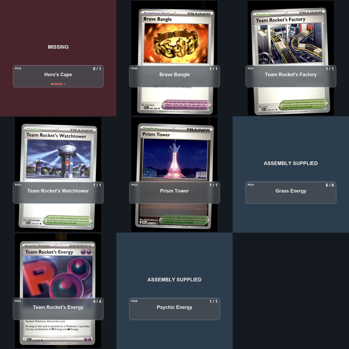 Partial Pokemon TCG Regional Frankfurt Rocket's Mewtwo Decklist 57 Cards Deck