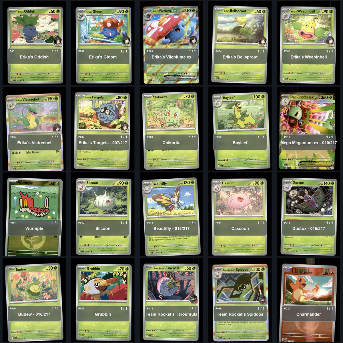 Pokemon TCG ME: Ascended Heroes Partial Master Set Lot 306 Cards Master Set
