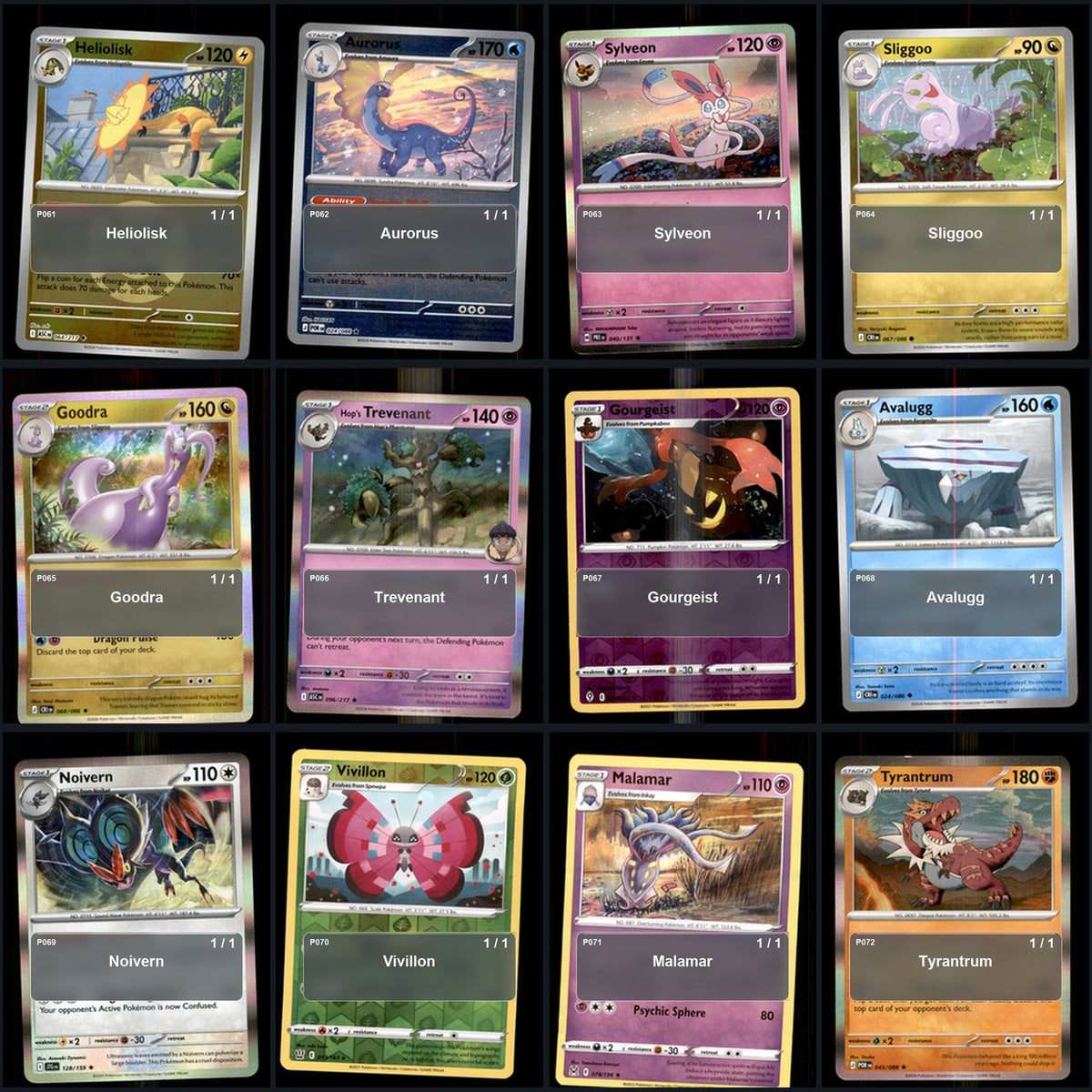 Pokemon TCG Generation 6 Kalos Pokemon Pokedex Set 72 Cards Collection