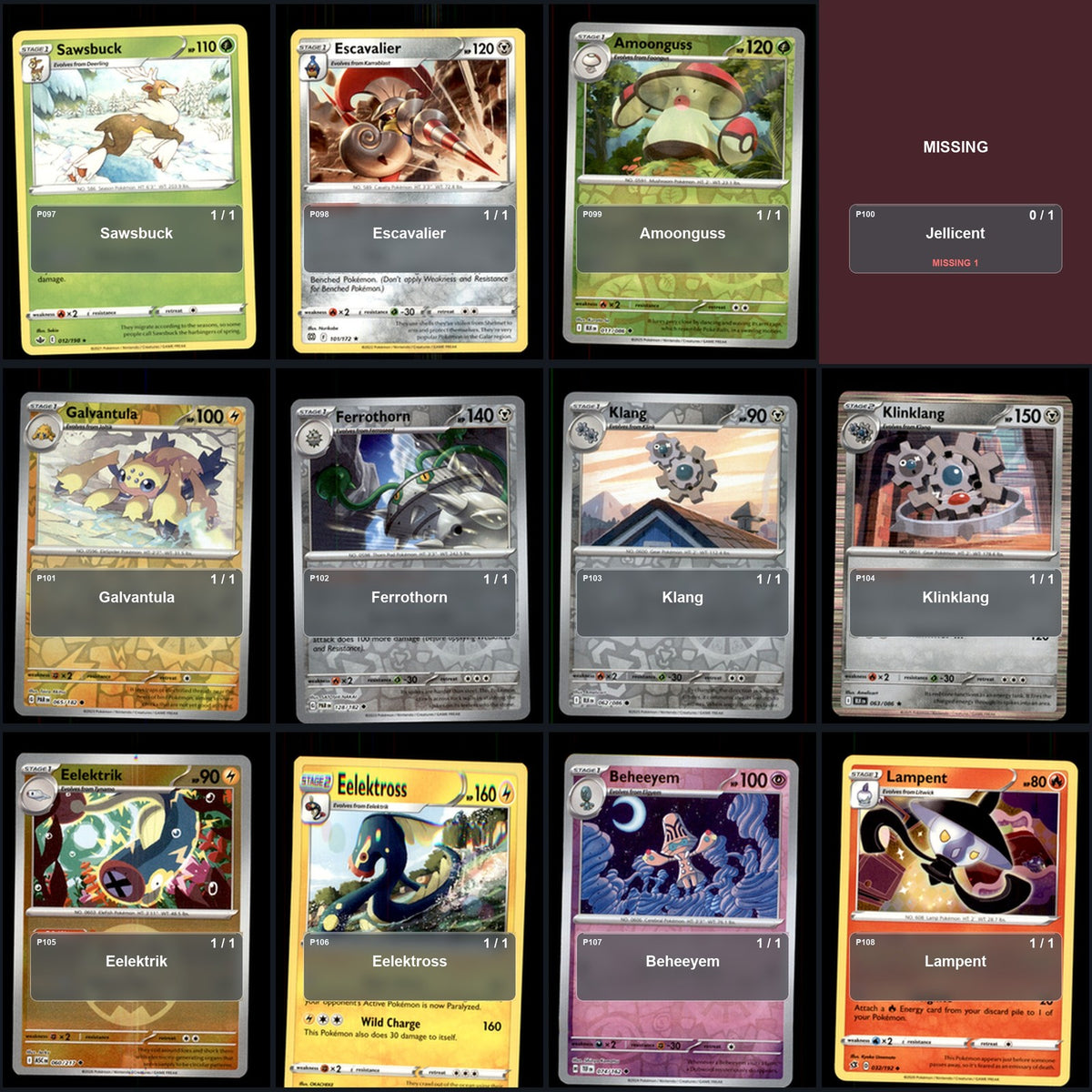 Pokemon TCG Generation 5 Unova Pokemon Pokedex Set 155 Cards Collection