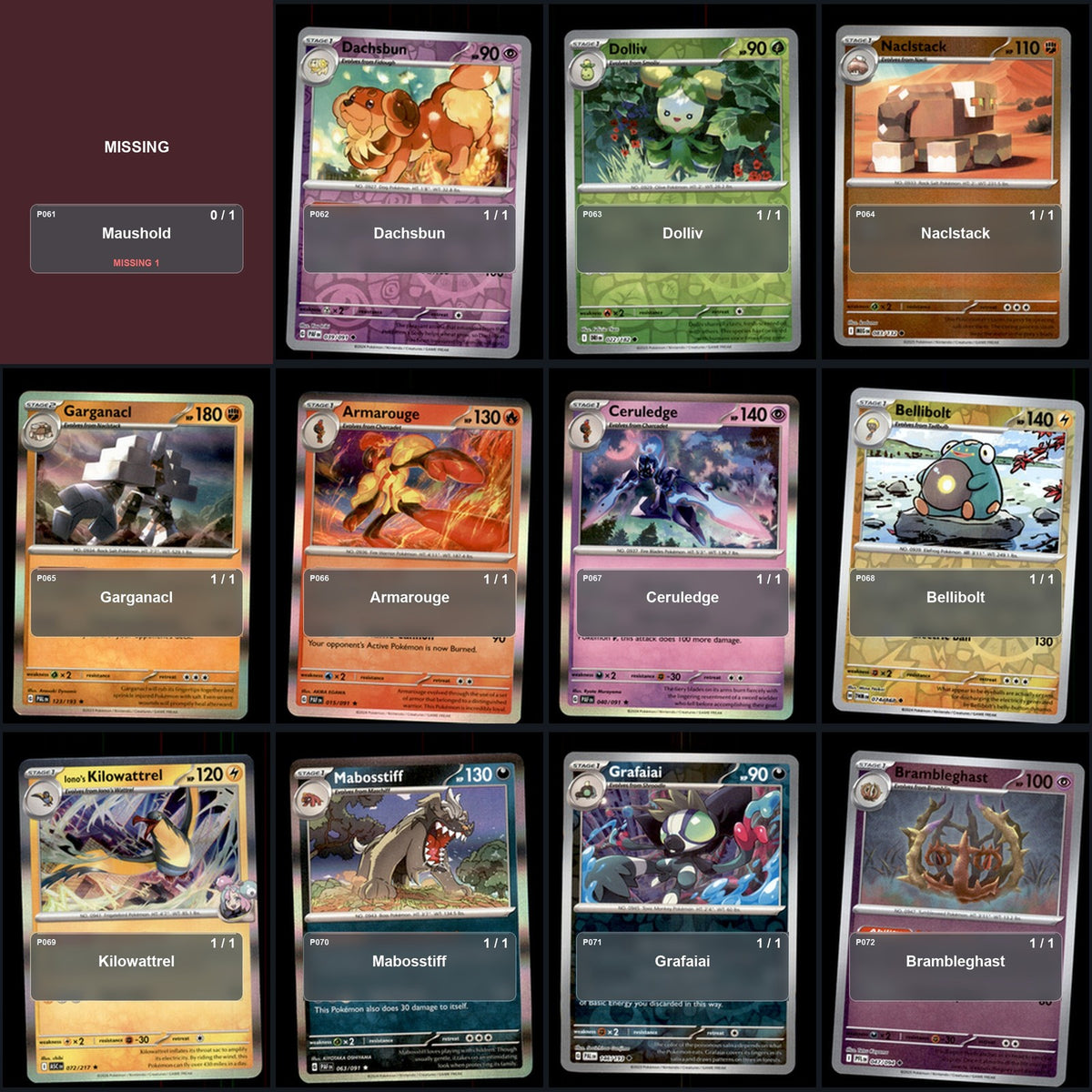 Pokemon TCG Generation 9 Paldea Pokemon Pokedex Set 116 Cards Collection