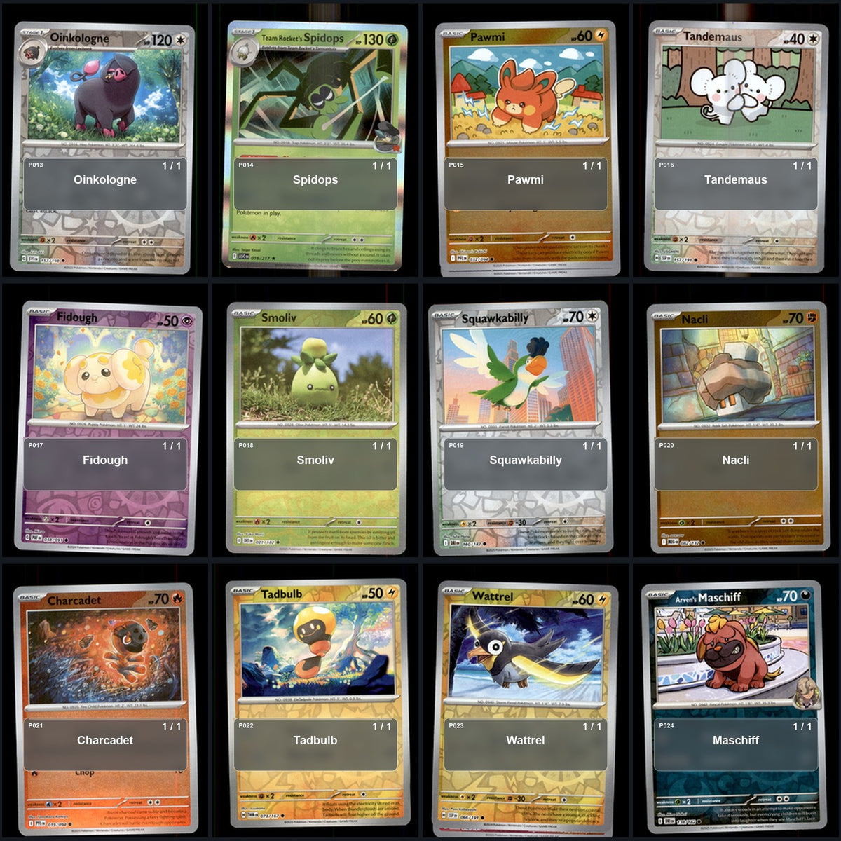 Pokemon TCG Generation 9 Paldea Pokemon Pokedex Set 116 Cards Collection
