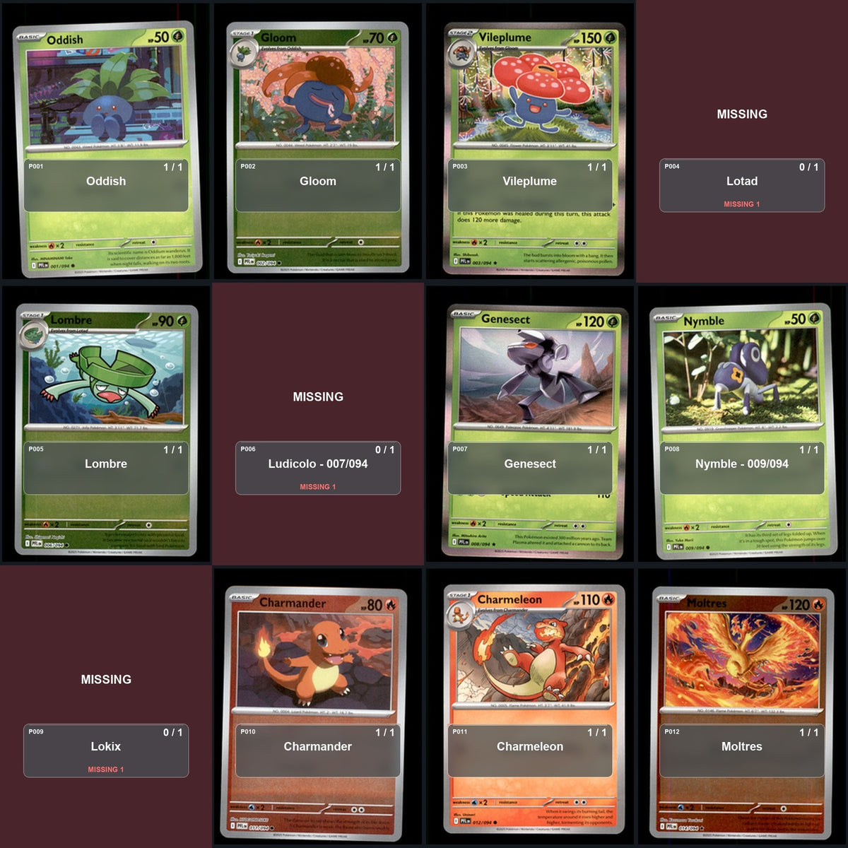 Pokemon TCG ME02: Phantasmal Flames C/UC/R Standard Set 74 Cards