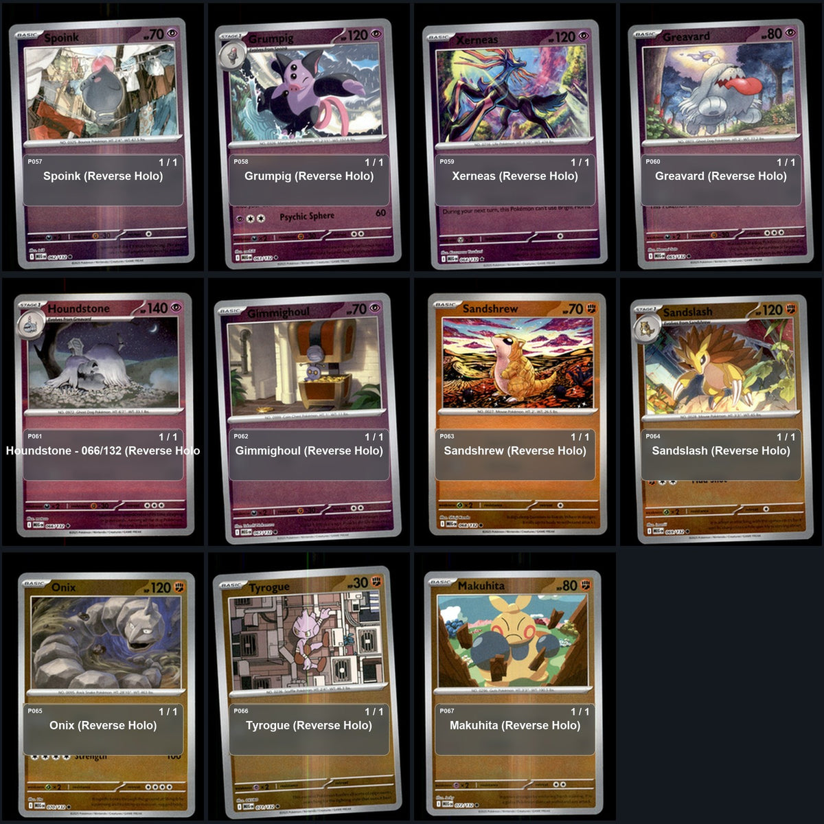 Pokemon TCG ME01: Mega Evolution Reverse Holo Master Set 116 Reverse Holo Card