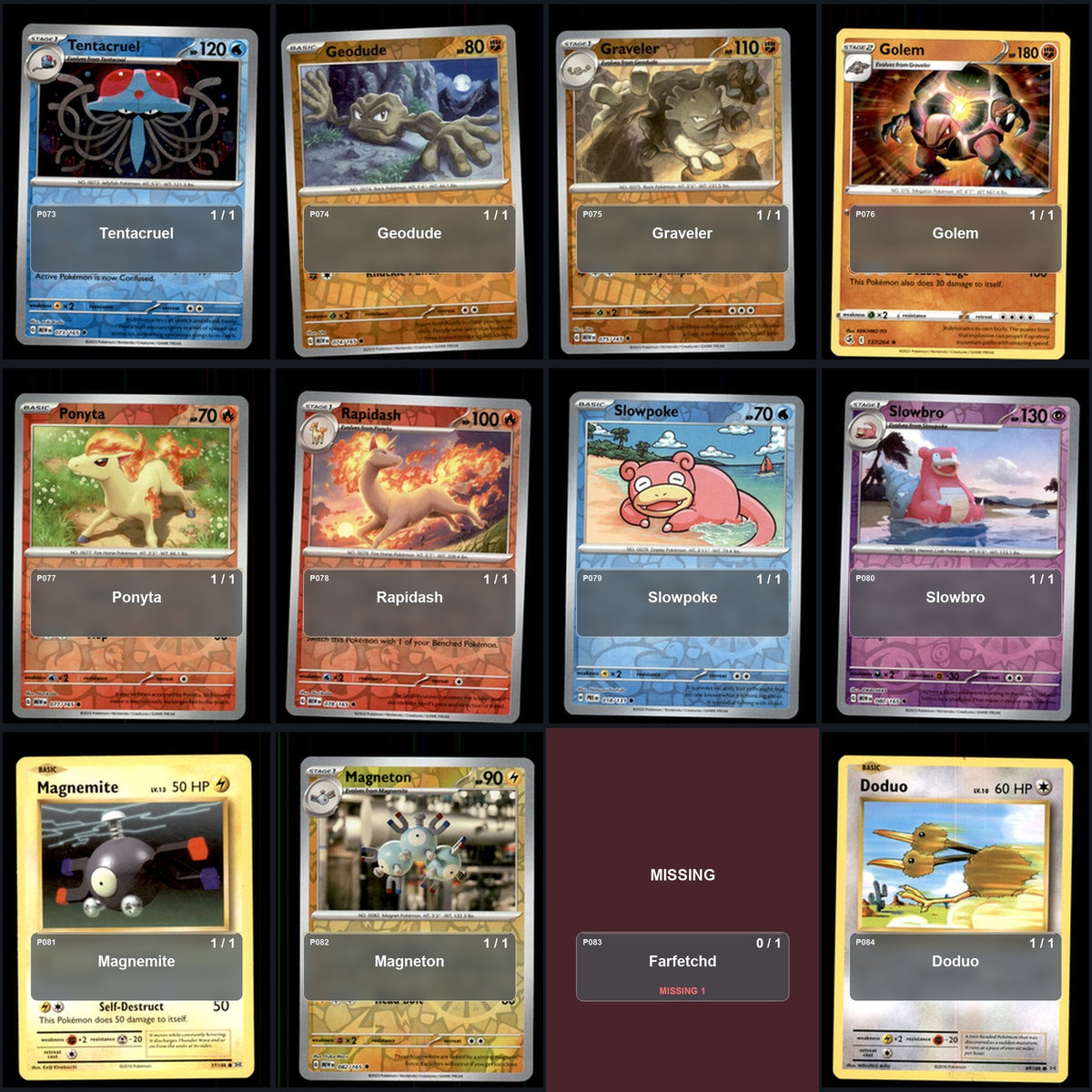 Pokemon TCG Generation 1 Kanto Pokemon Pokedex Set 148 Cards Collection