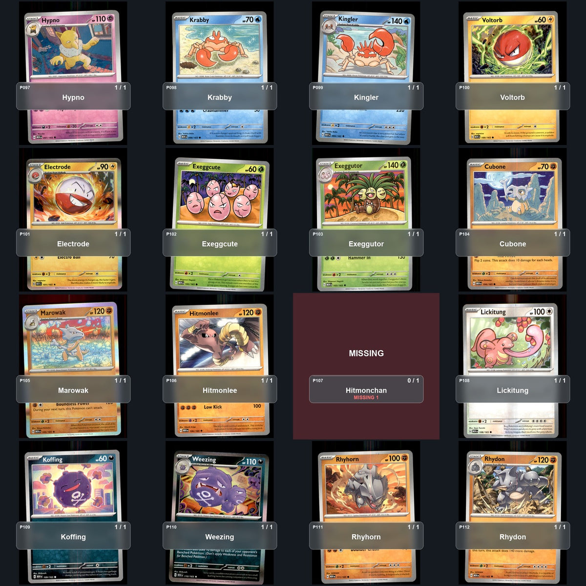 Pokemon TCG SV: Scarlet & Violet 151 Partial Master Set Lot 244 Cards Master Set