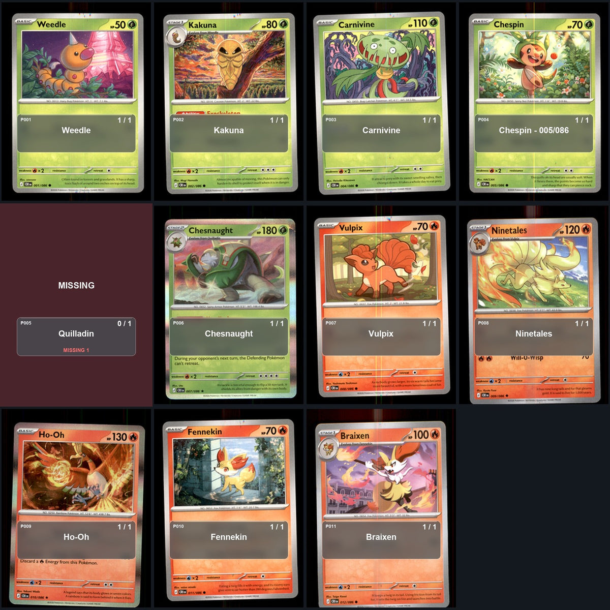 Pokemon TCG ME04: Chaos Rising C/UC/R Standard Set 68 Cards