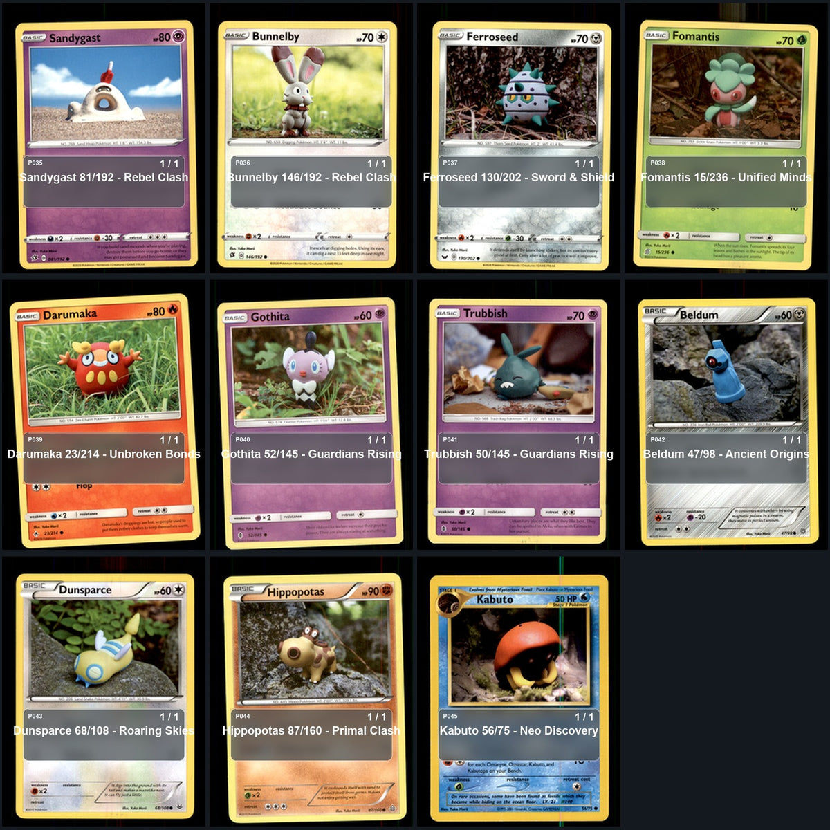 Pokemon TCG Yuka Morii Artist Collection 45 Cards Lot