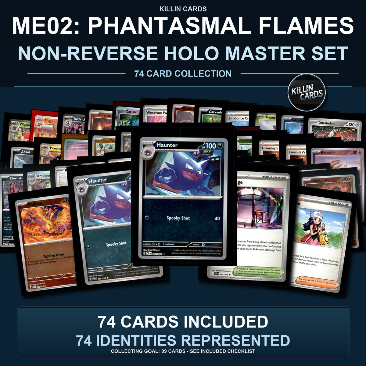 Pokemon TCG ME02: Phantasmal Flames C/UC/R Standard Set 74 Cards