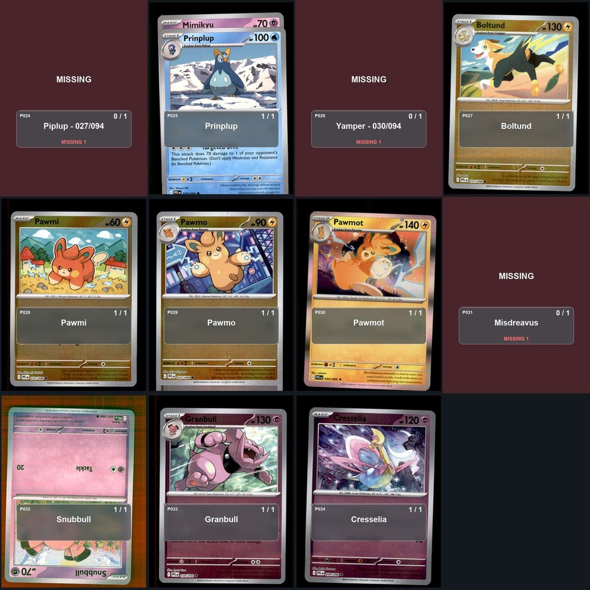 Pokemon TCG ME02: Phantasmal Flames C/UC/R Standard Set 74 Cards
