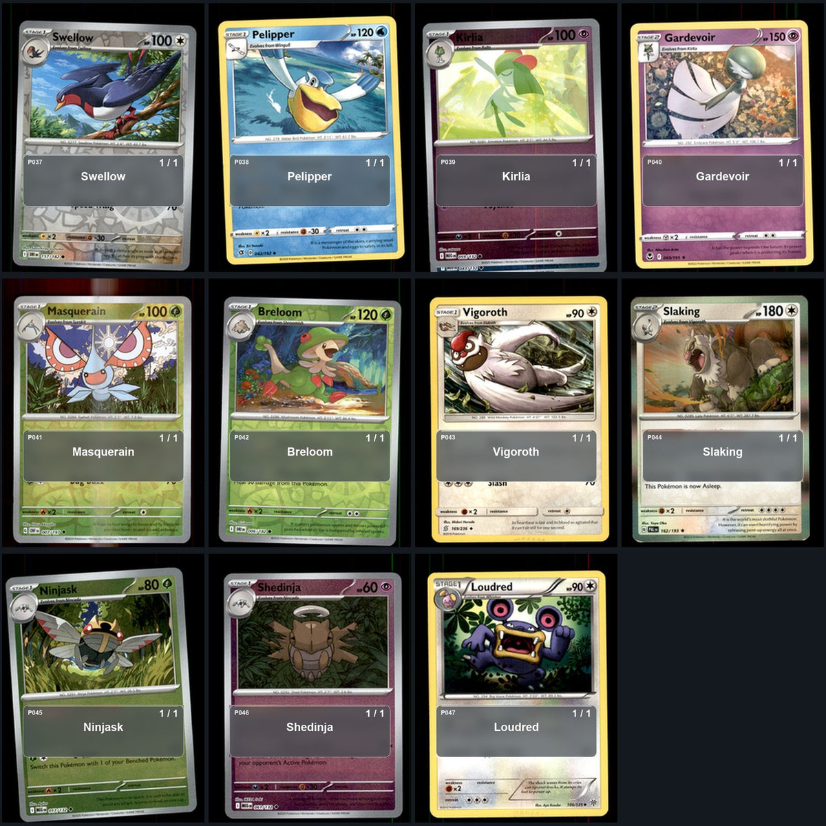 Pokemon TCG Generation 3 Hoenn Pokemon Pokedex Set 127 Cards Collection