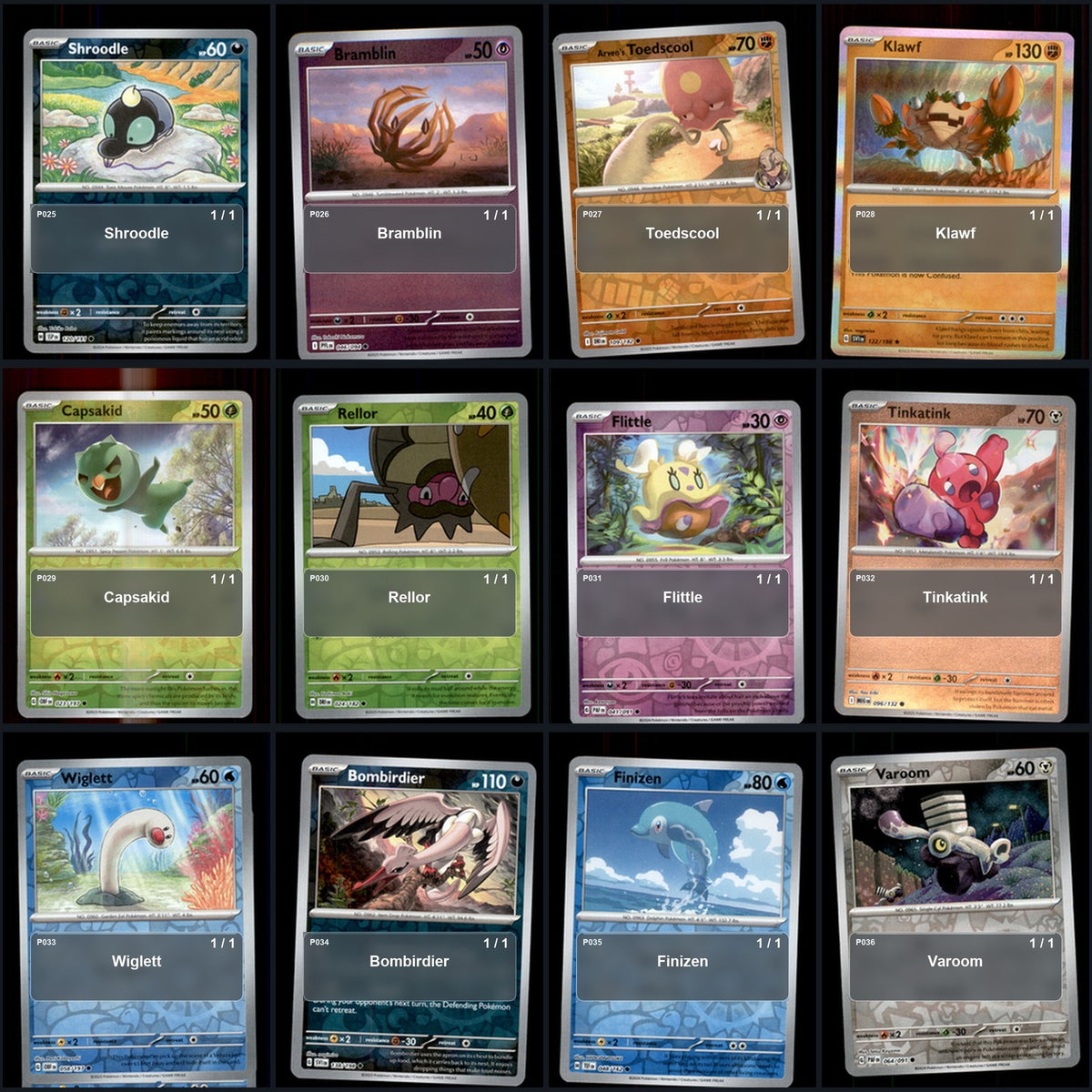 Pokemon TCG Generation 9 Paldea Pokemon Pokedex Set 116 Cards Collection