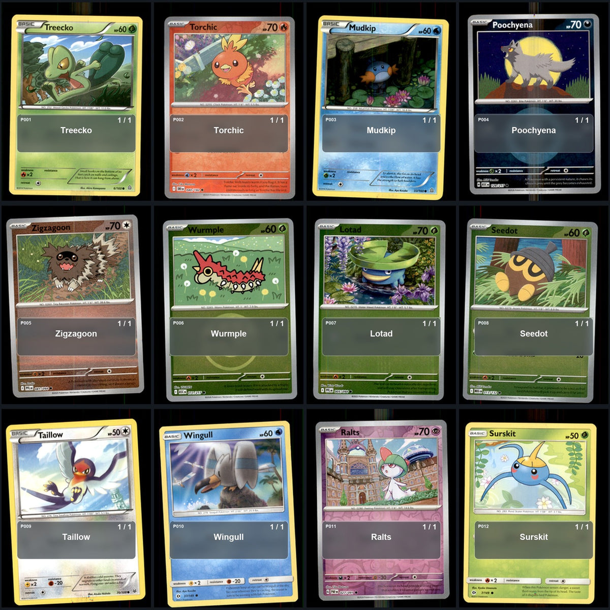 Pokemon TCG Generation 3 Hoenn Pokemon Pokedex Set 127 Cards Collection
