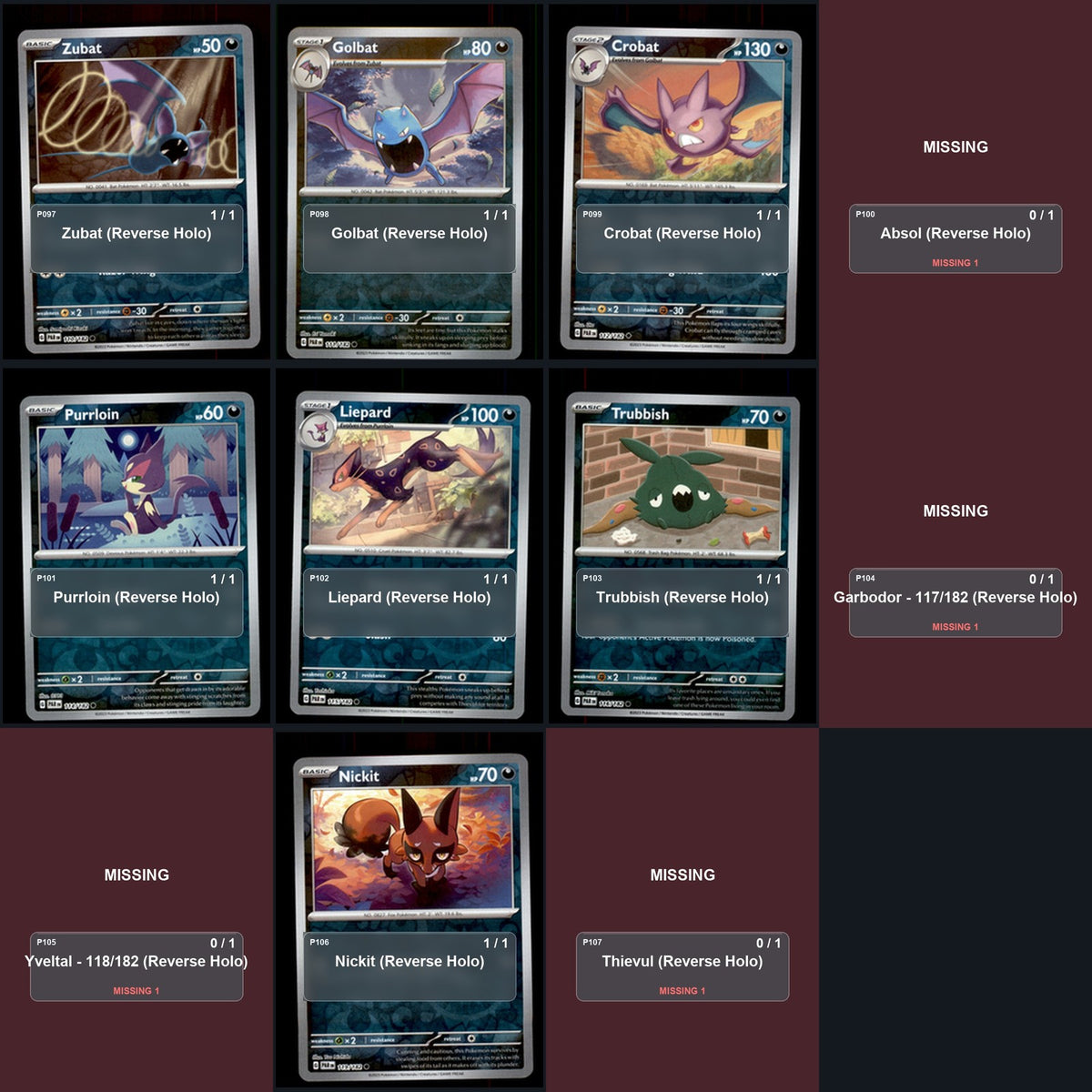 Pokemon TCG SV04: Paradox Rift Reverse Holo Master Set 121 Reverse Holo Card