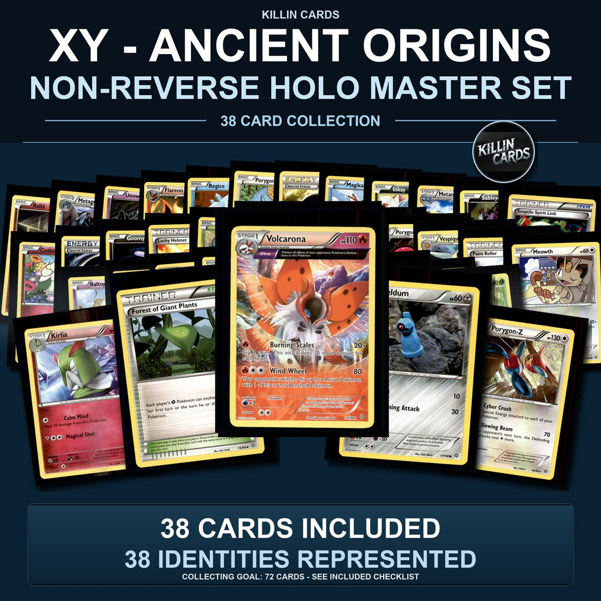 Pokemon TCG XY - Ancient Origins C/UC/R Standard Set 38 Cards