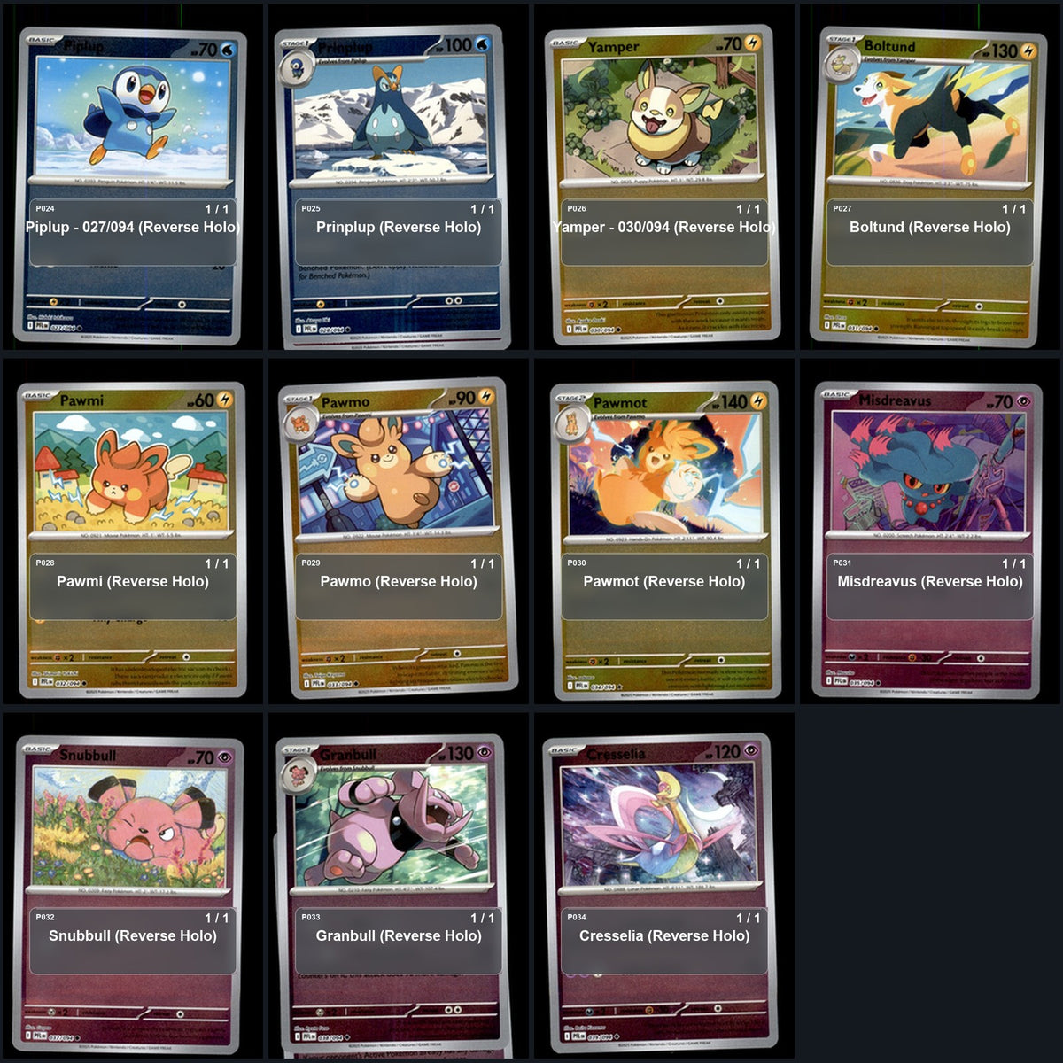 Pokemon TCG ME02: Phantasmal Flames Reverse Holo Master Set 89 Reverse Holo Card
