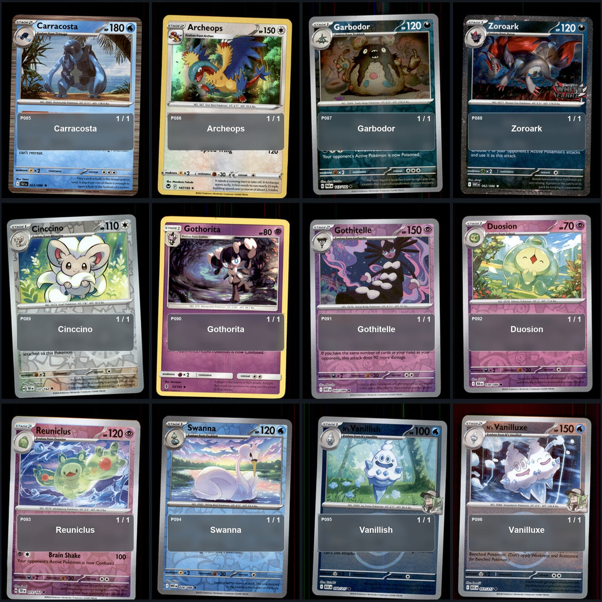 Pokemon TCG Generation 5 Unova Pokemon Pokedex Set 155 Cards Collection