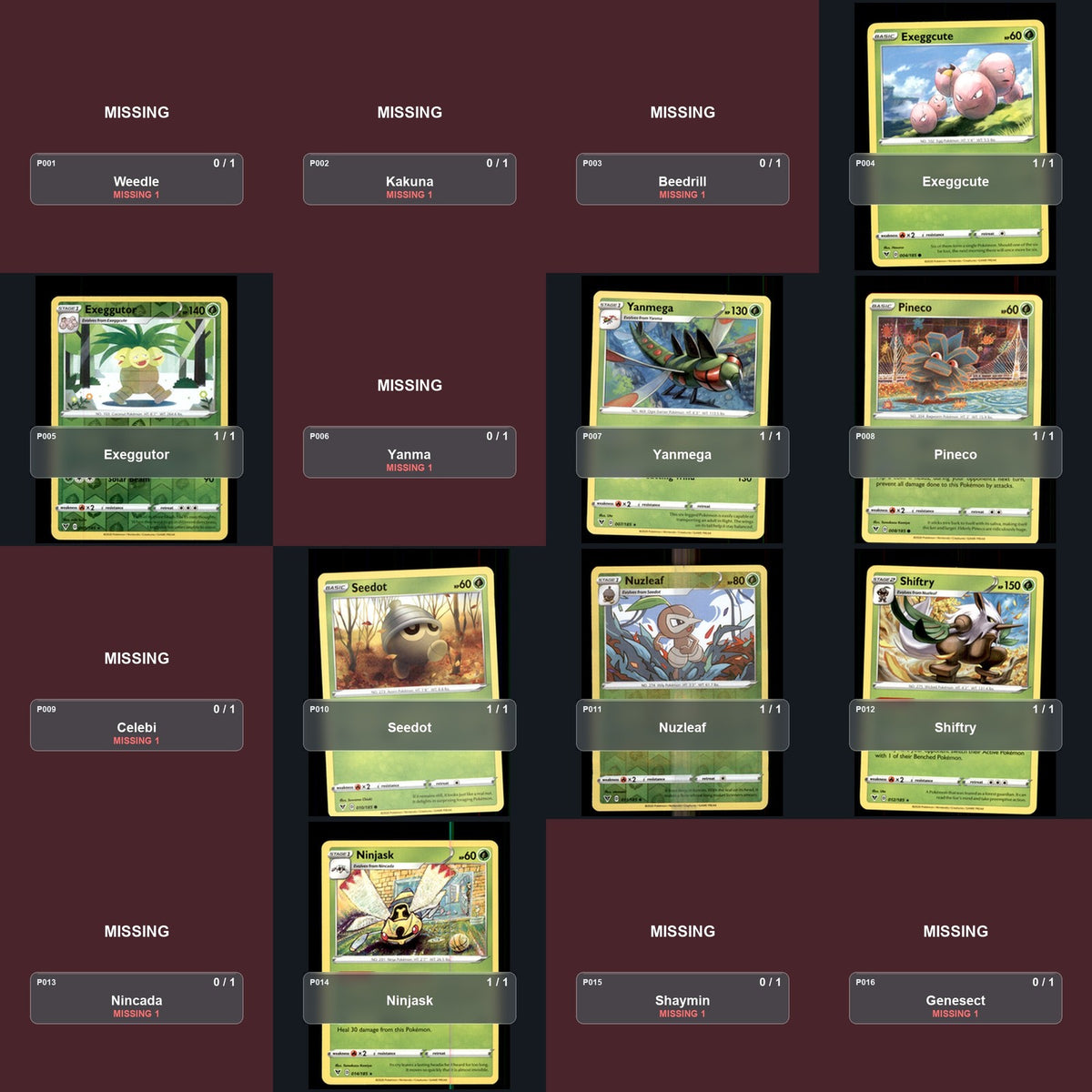 Pokemon TCG SWSH04: Vivid Voltage Partial Master Set Lot 175 Cards Master Set