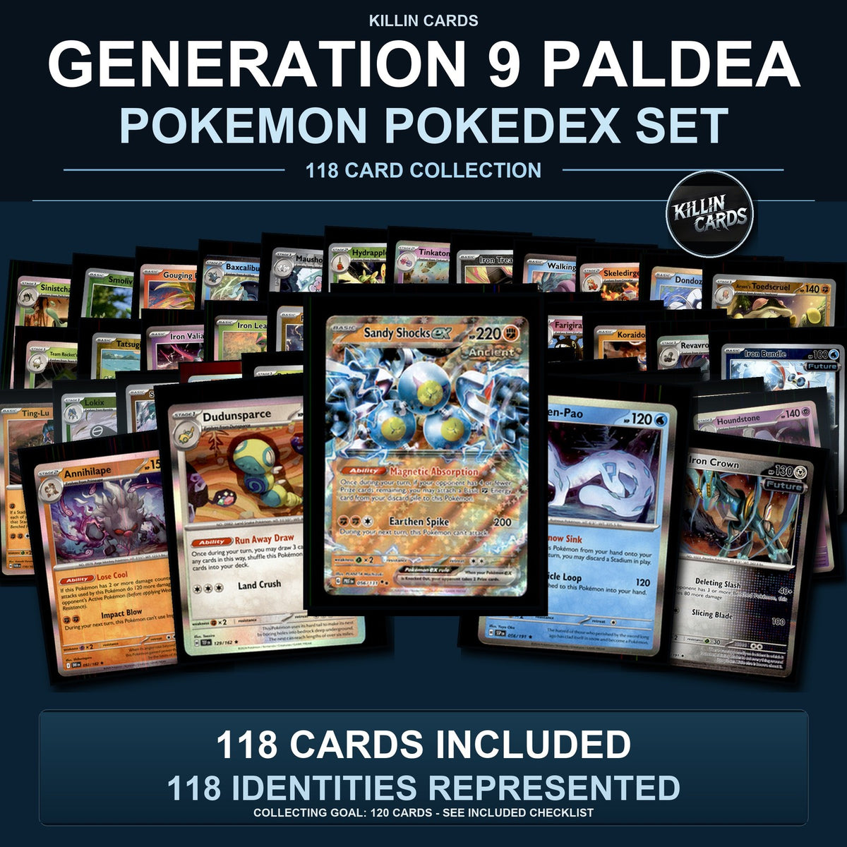 Pokemon TCG Generation 9 Paldea Pokemon Pokedex Set 118 Cards Collection