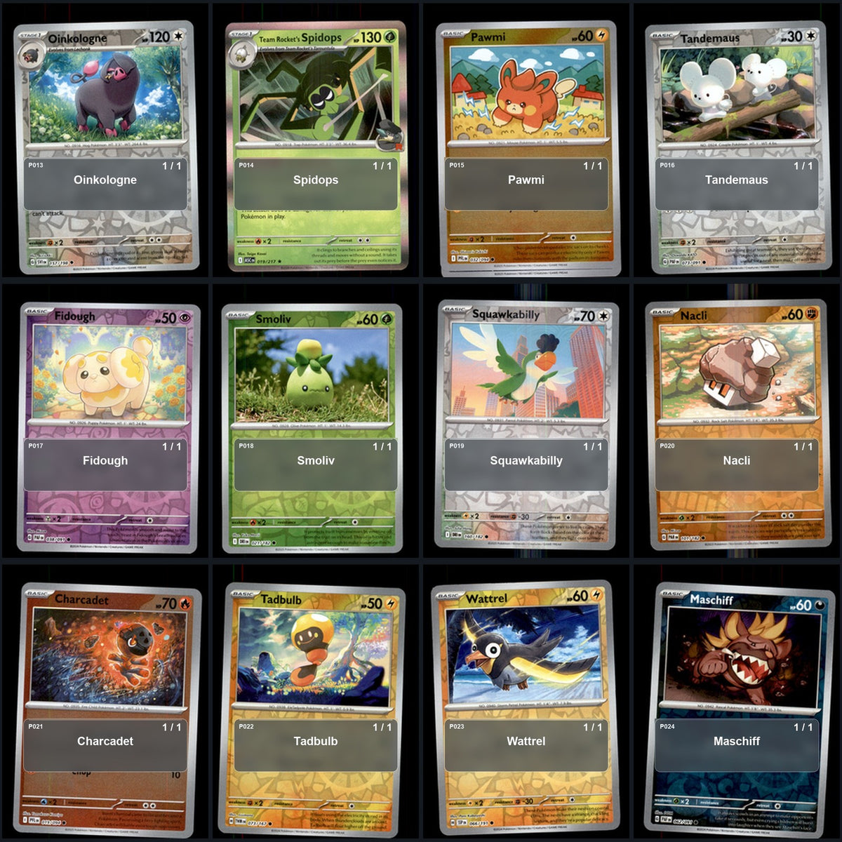 Pokemon TCG Generation 9 Paldea Pokemon Pokedex Set 116 Cards Collection