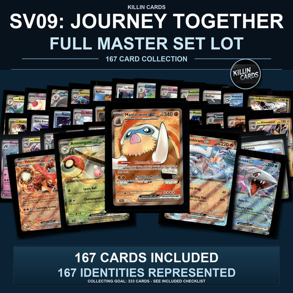 Pokemon TCG SV09: Journey Together Partial Master Set Lot 167 Cards Master Set