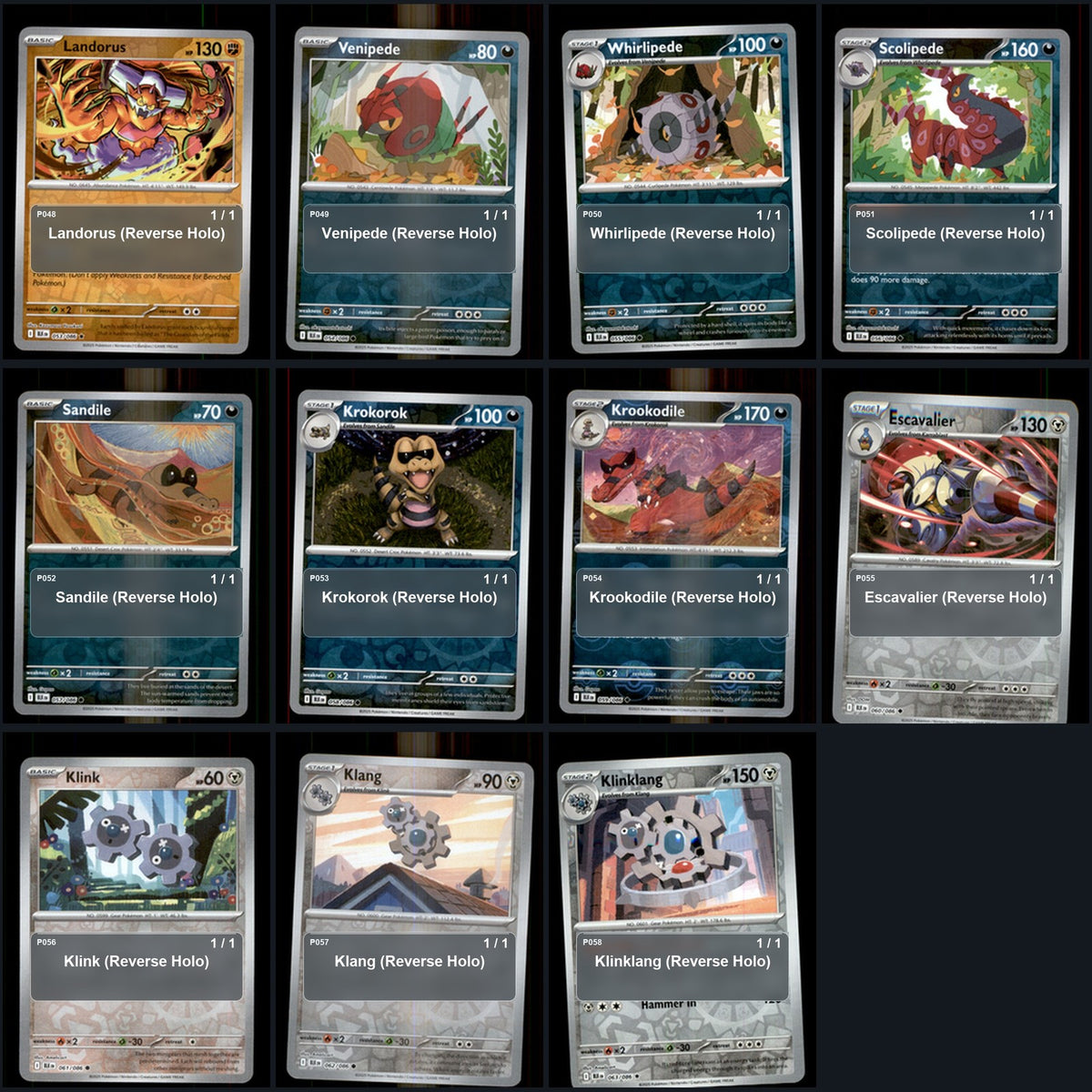Pokemon TCG SV: Black Bolt Reverse Holo Master Set 70 Reverse Holo Card
