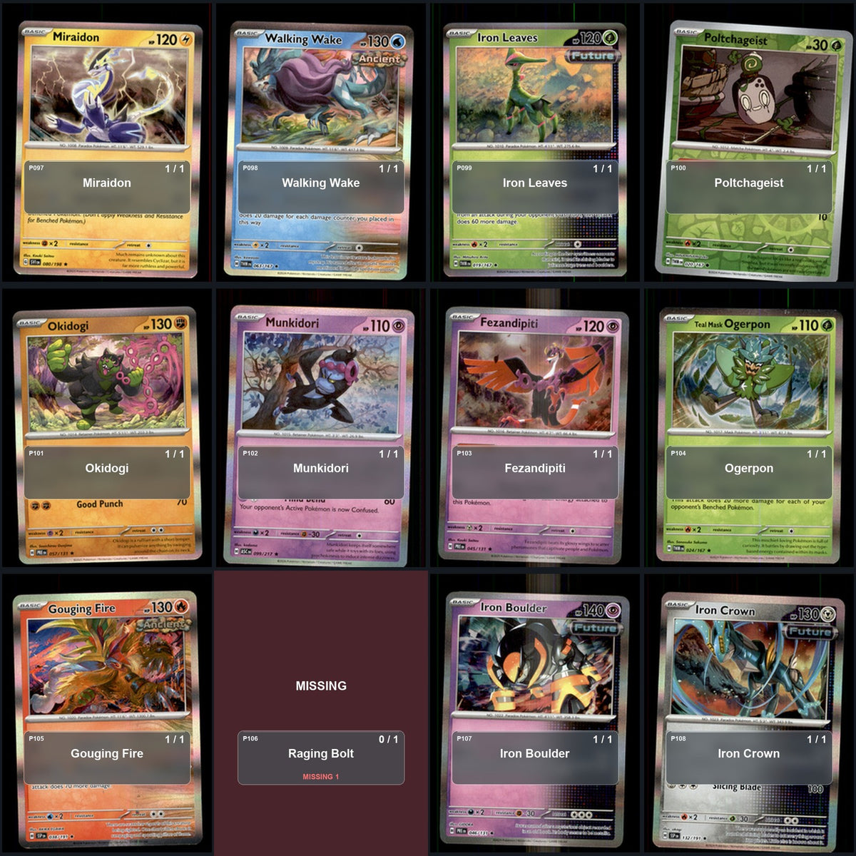 Pokemon TCG Generation 9 Paldea Pokemon Pokedex Set 116 Cards Collection