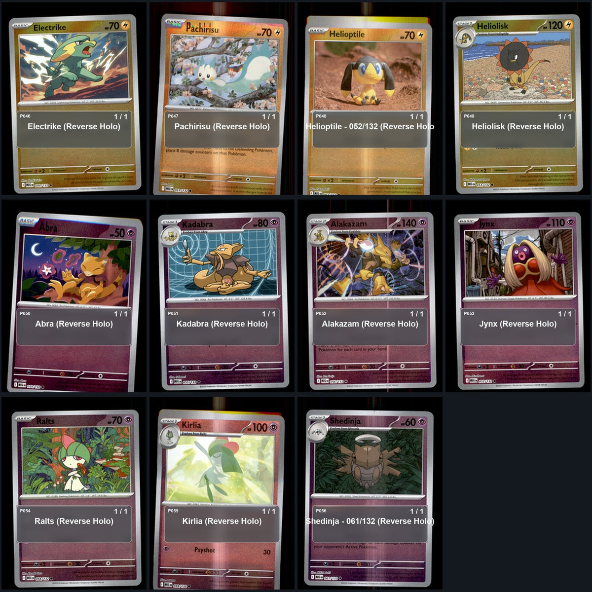 Pokemon TCG ME01: Mega Evolution Reverse Holo Master Set 116 Reverse Holo Card