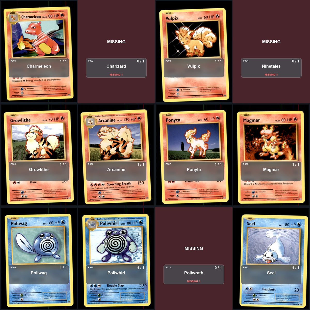 Pokemon TCG XY - Evolutions C/UC/R Standard Set 62 Cards