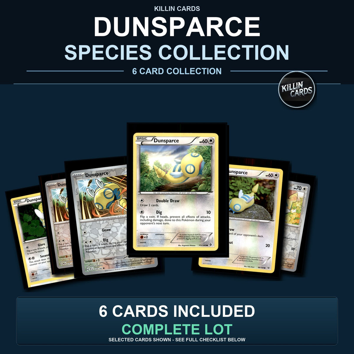Pokemon TCG Dunsparce Species Collection 6 Different Cards