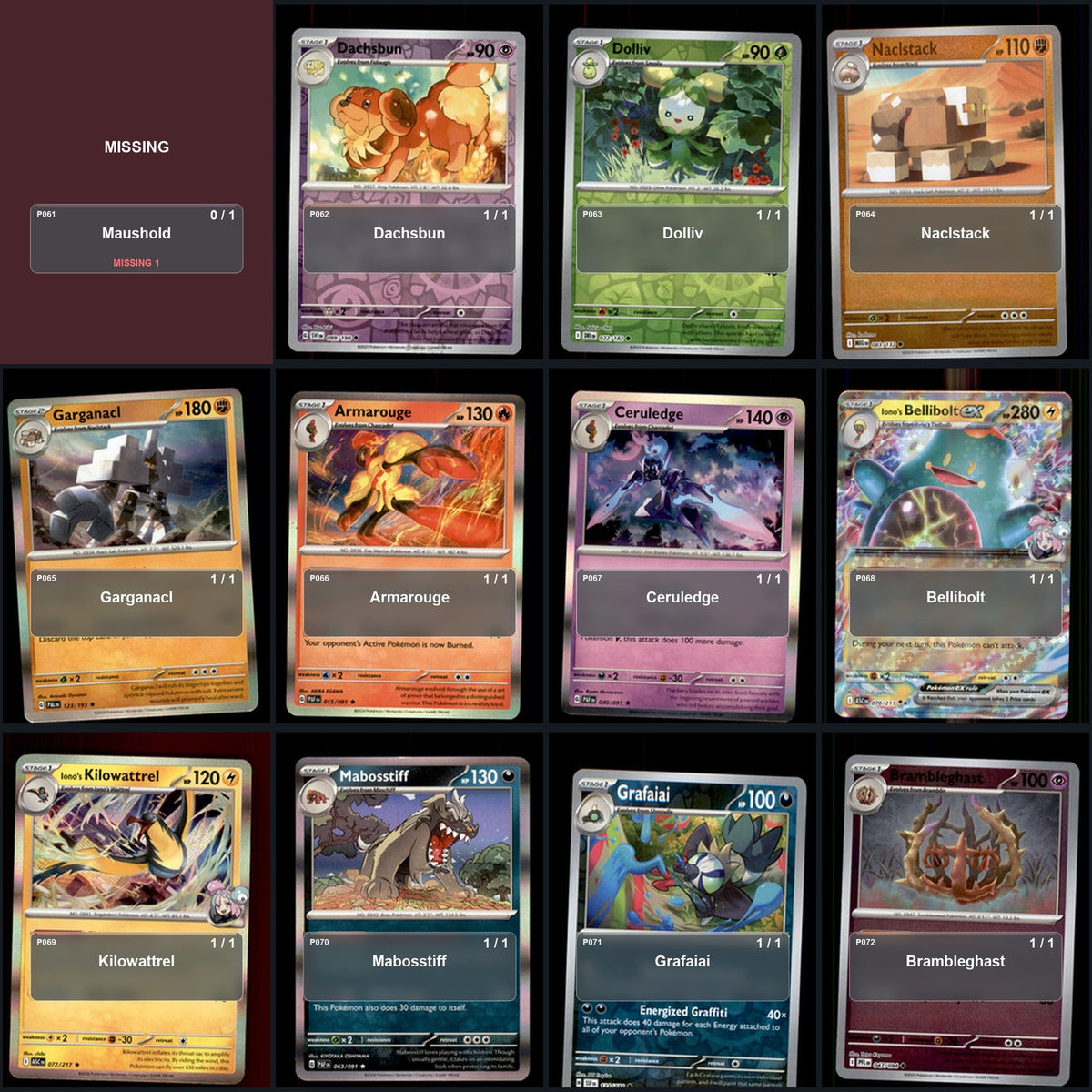 Pokemon TCG Generation 9 Paldea Pokemon Pokedex Set 116 Cards Collection