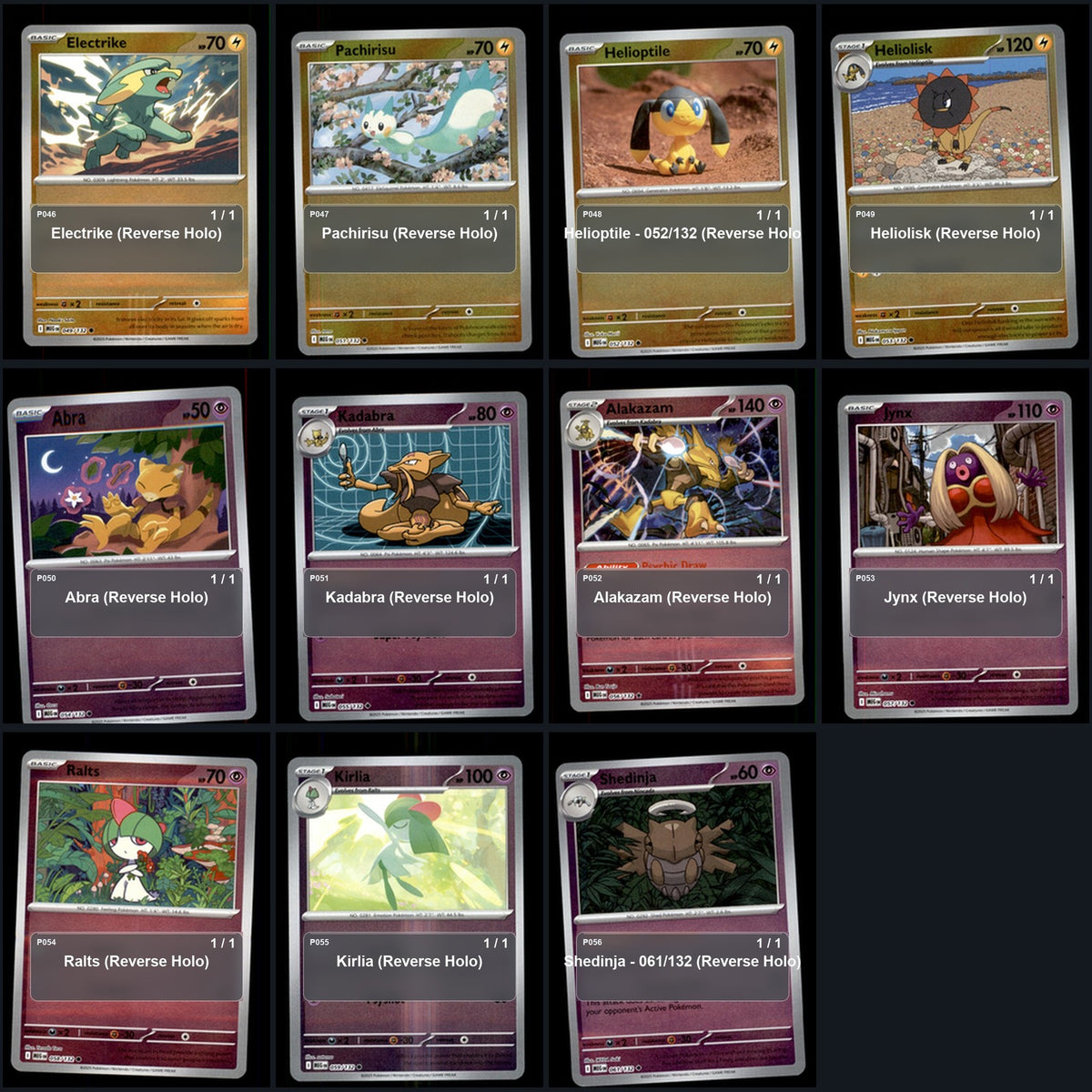 Pokemon TCG ME01: Mega Evolution Reverse Holo Master Set 116 Reverse Holo Card