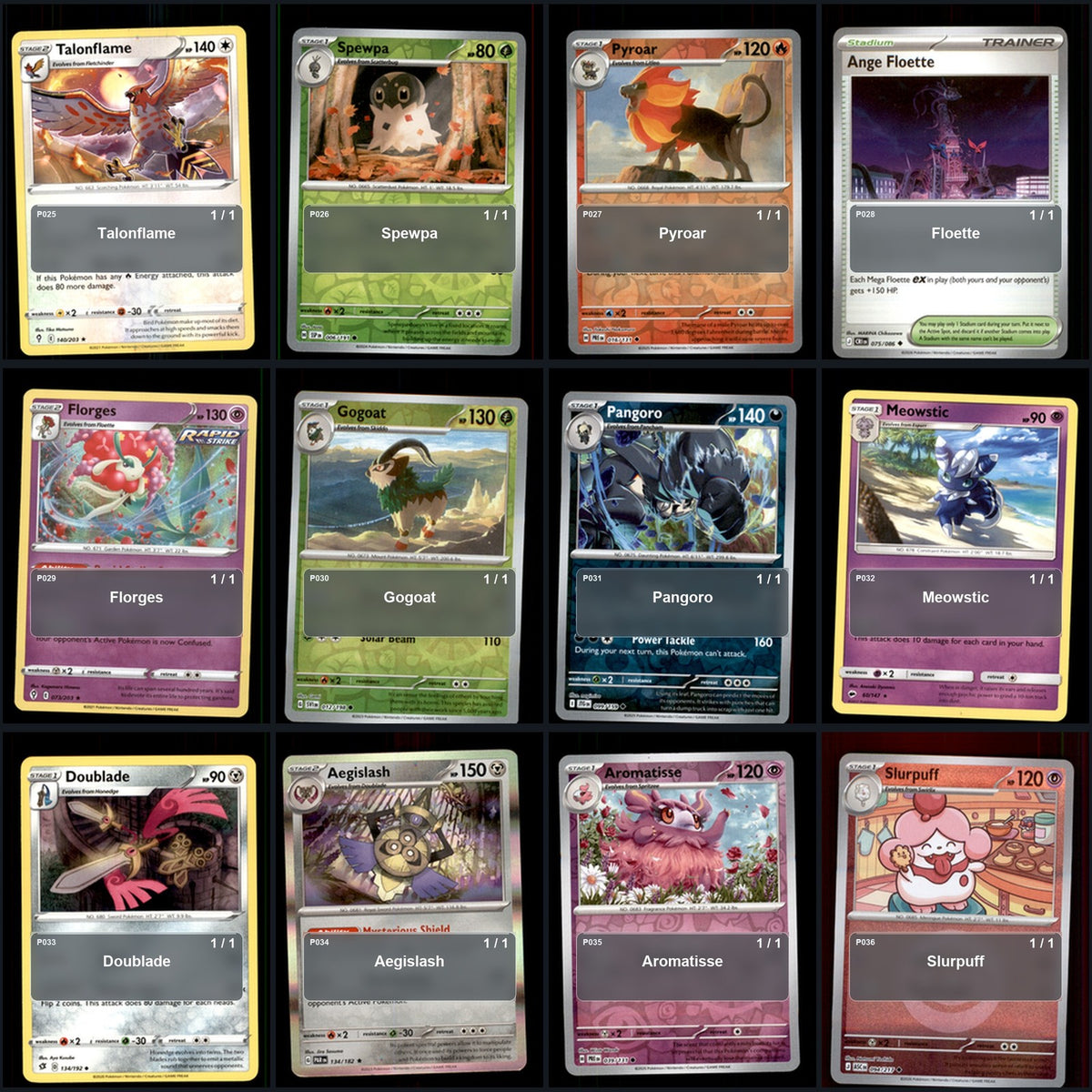 Pokemon TCG Generation 6 Kalos Pokemon Pokedex Set 67 Cards Collection