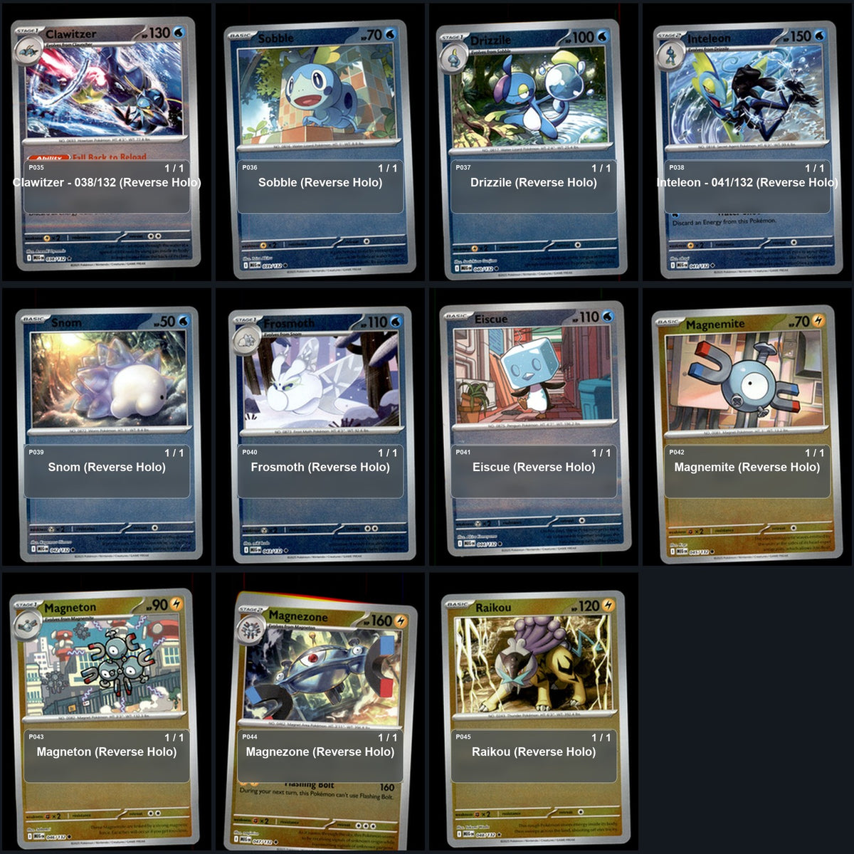 Pokemon TCG ME01: Mega Evolution Reverse Holo Master Set 116 Reverse Holo Card