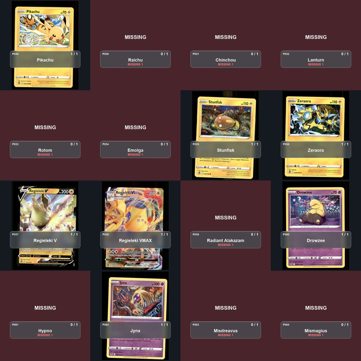 Pokemon TCG SWSH12: Silver Tempest Partial Master Set Lot 187 Cards Master Set