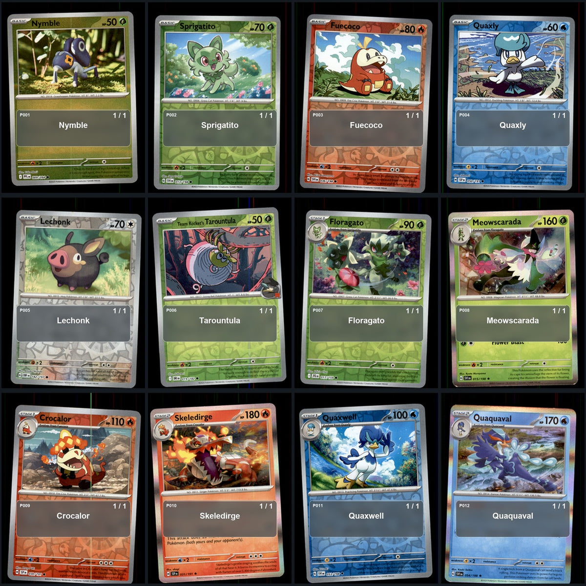 Pokemon TCG Generation 9 Paldea Pokemon Pokedex Set 118 Cards Collection