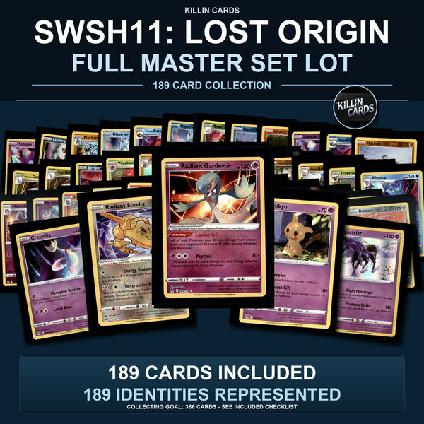 Pokemon TCG SWSH11: Lost Origin Partial Master Set Lot 189 Cards Master Set