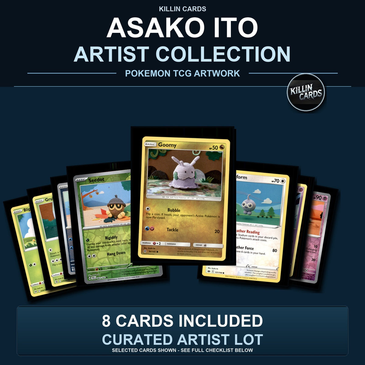 Pokemon TCG Asako Ito Artist Collection 8 Cards Lot
