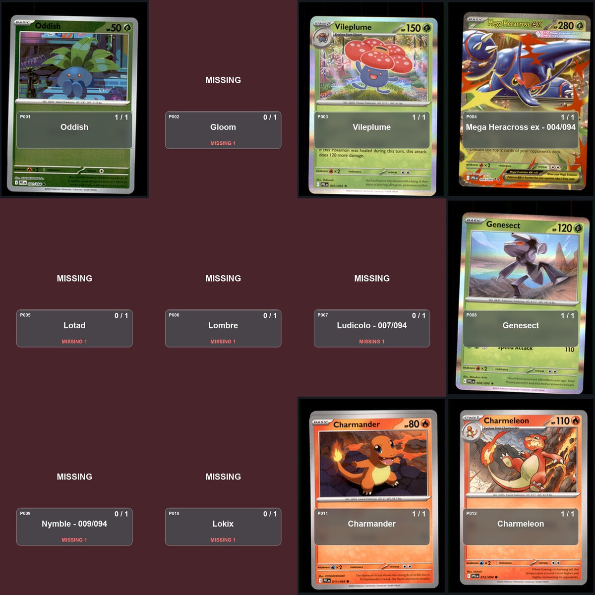 Pokemon TCG ME02: Phantasmal Flames Partial Master Set Lot 145 Cards Master Set