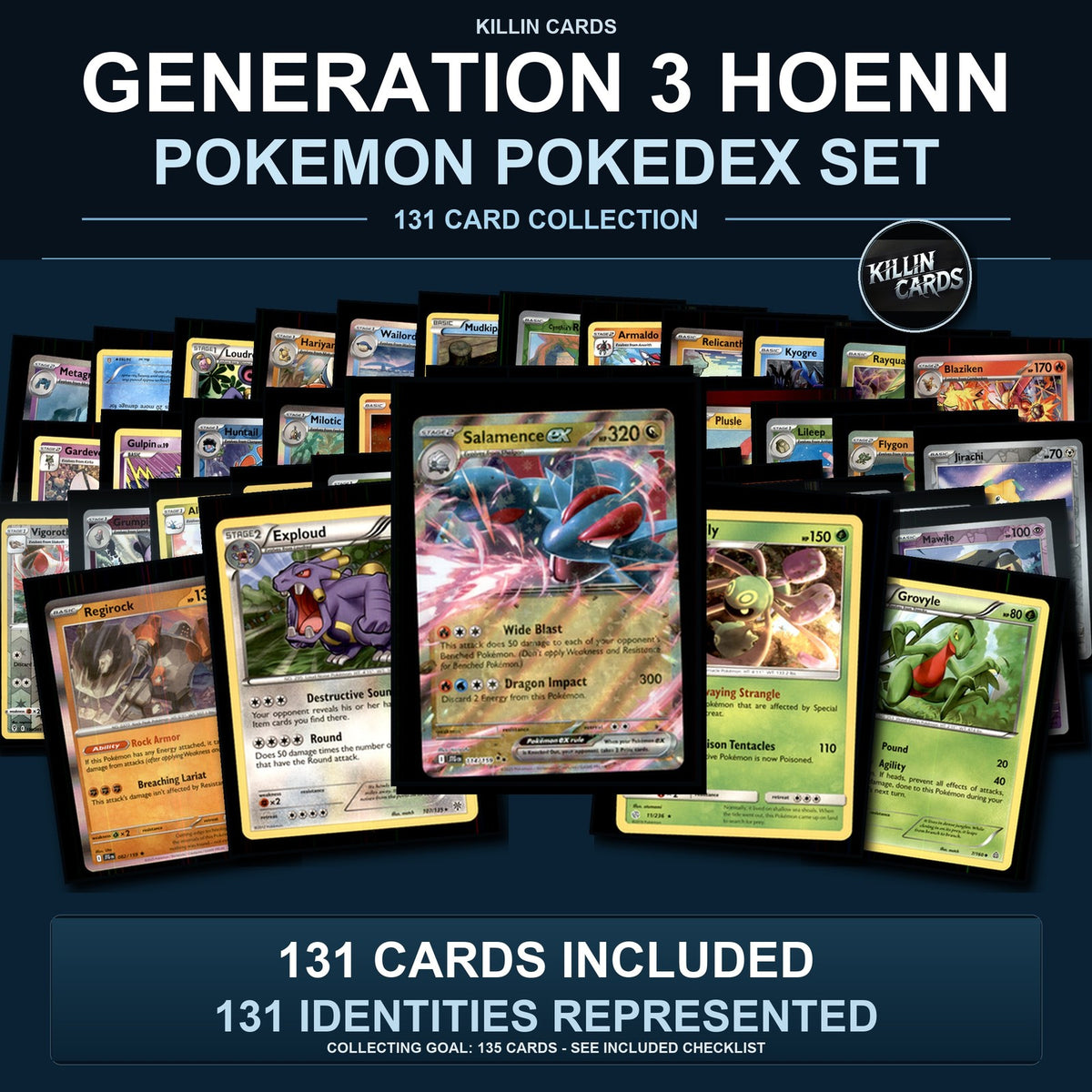 Pokemon TCG Generation 3 Hoenn Pokemon Pokedex Set 131 Cards Collection